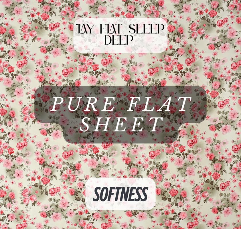 100% Cotton Double Bedsheets King Size With 2 Large Size Pillow Covers | 90 X 100 Inches, Green & Pink | Soft & Breathable Premium Printed Design Bedsheet