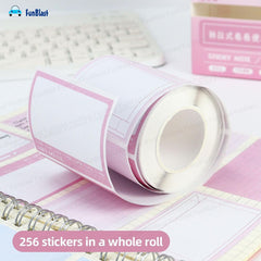 256 Pcs Sticky Notes Set With Dispenser, 8 Patterns Mini Sticky Notes For School, Home (Pink)