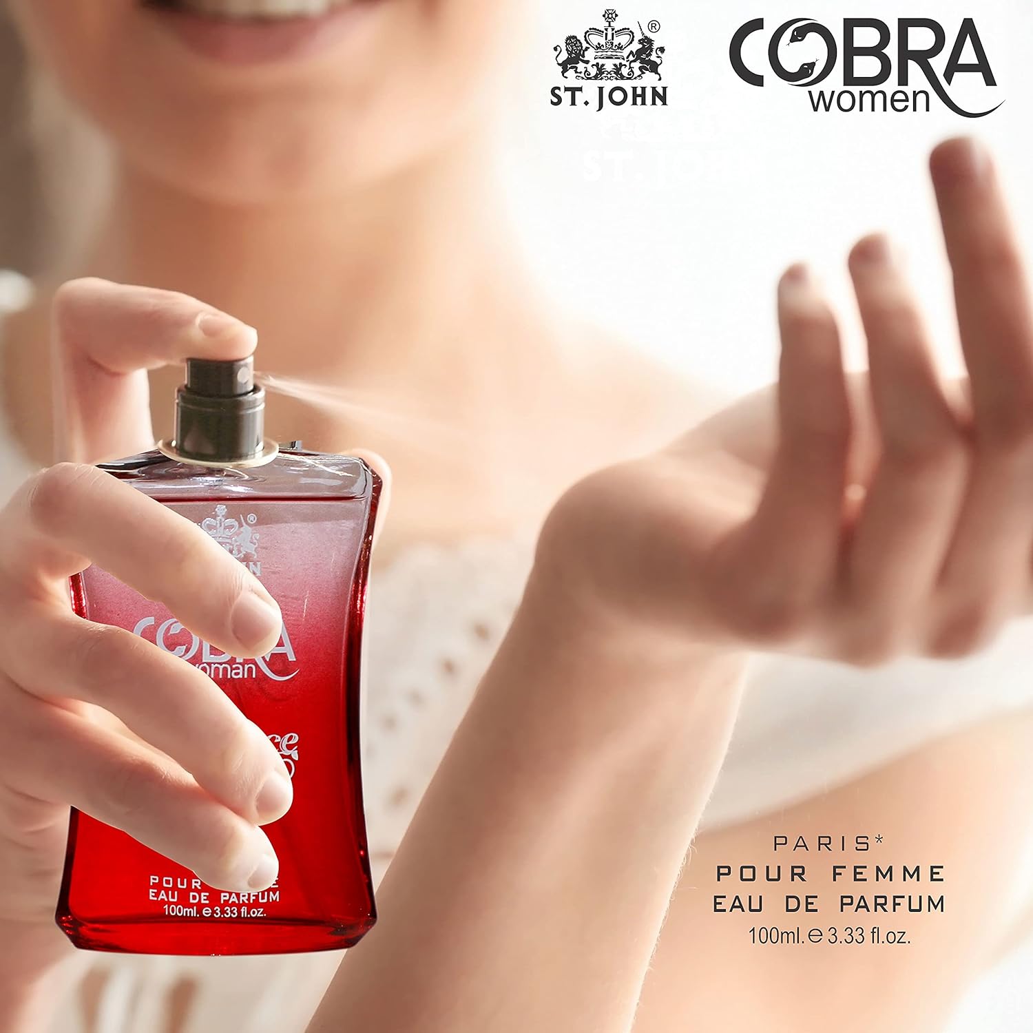 St. john Cobra Pour Femme Eau De Perfume 100ml 3.4 Fl.oz. | Perfect Gift For Wife | Long Lasting Fragrance