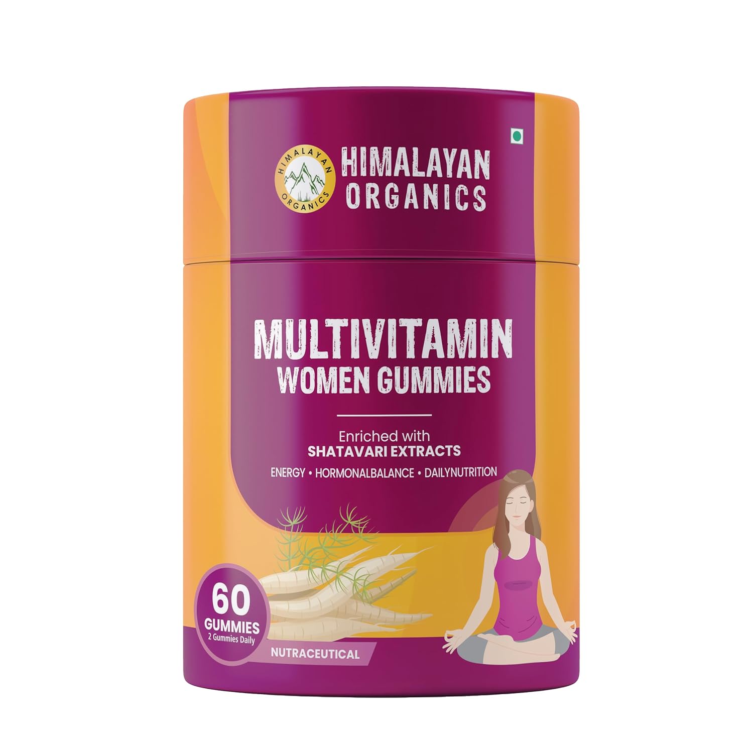 Himalayan Organics Multivitamin Gummies With Shatavari With Biotin, Vitamins , Magnesium, Iron, Zinc - Gummies For Women | 60 Gummies , 300gm 0.66lbs