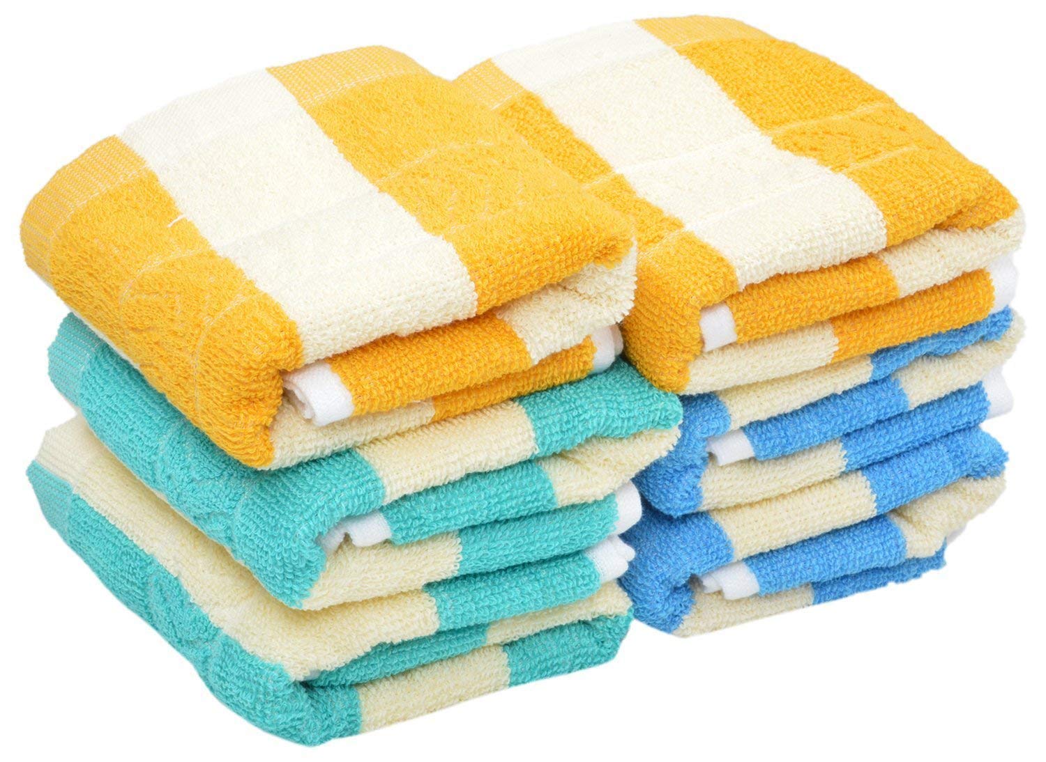 Akin Cotton Hand Towel 900 Gsm (Multicolor) - 6 Pcs