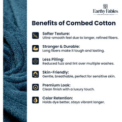 Earthy Fables Premium Hand Towels 600 Gsm | 100% Combed Cotton Ultra Soft Quick Dry & Highly Absorbent, For Home, Gym & Travel | Set Of 2 (Dark Teal)