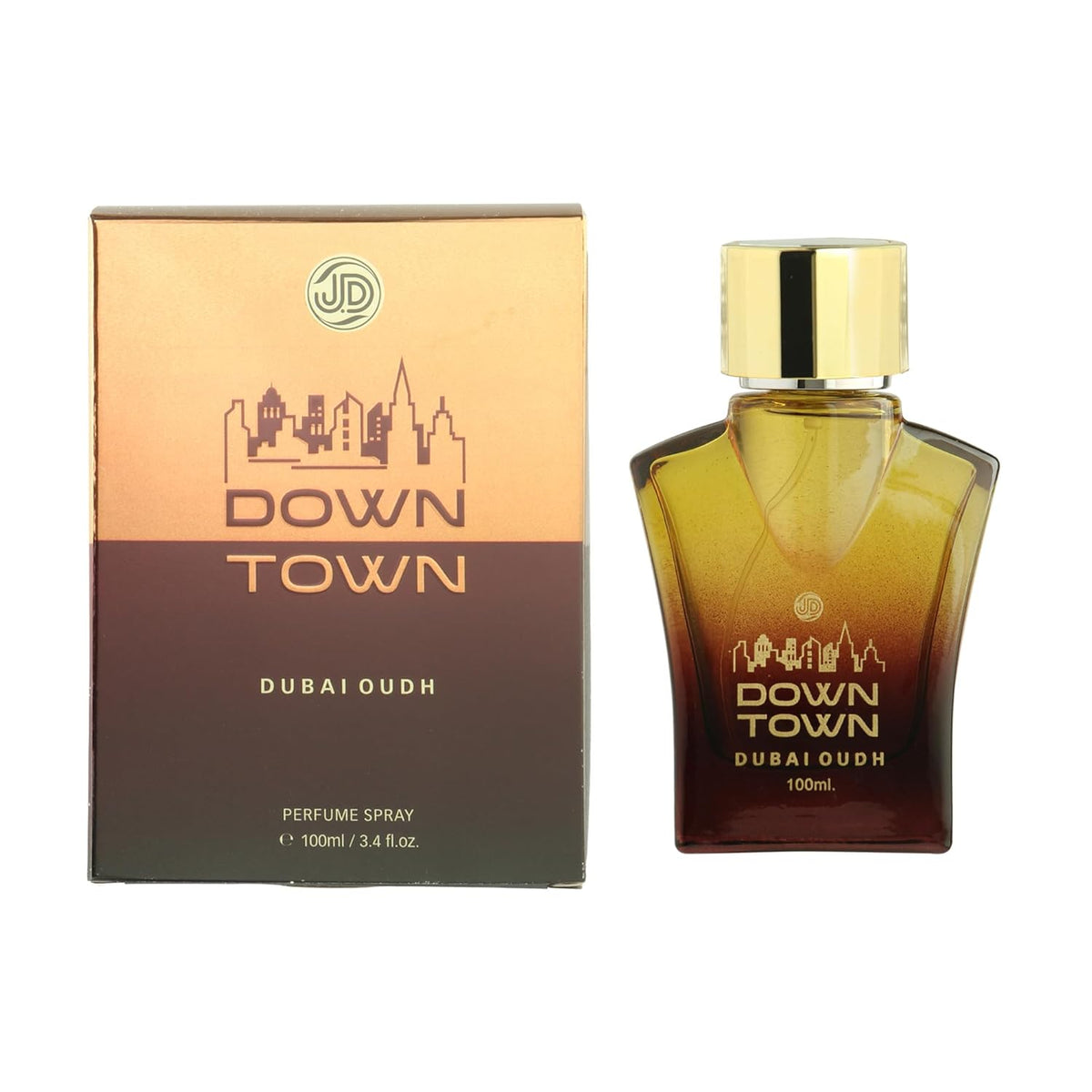 JD International Down Town Dubai Perfume For Men - 100ml, 3.4 Fl.oz. | Long Lasting Fragrance