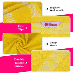 Casa Copenhagen Egyptian Cotton Waffle Large Size Bath Towel 500 Gsm (Yellow)