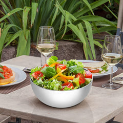 Silver Stainless Steel Ikea Bowl - 20 Cm, 1750ml | Dishwasher Safe, Rust Free & Lightweight