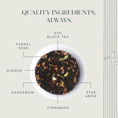 Luxmi Estates Kolkata Masala Chai - 100gm, 3.5 Ounce | USDA Certified Organic Tea - Medium Caffeine Tea | Made With Fennel, Ginger Tea, Cardamom, Cinnamon, Star Anise - Assam Valley Tea