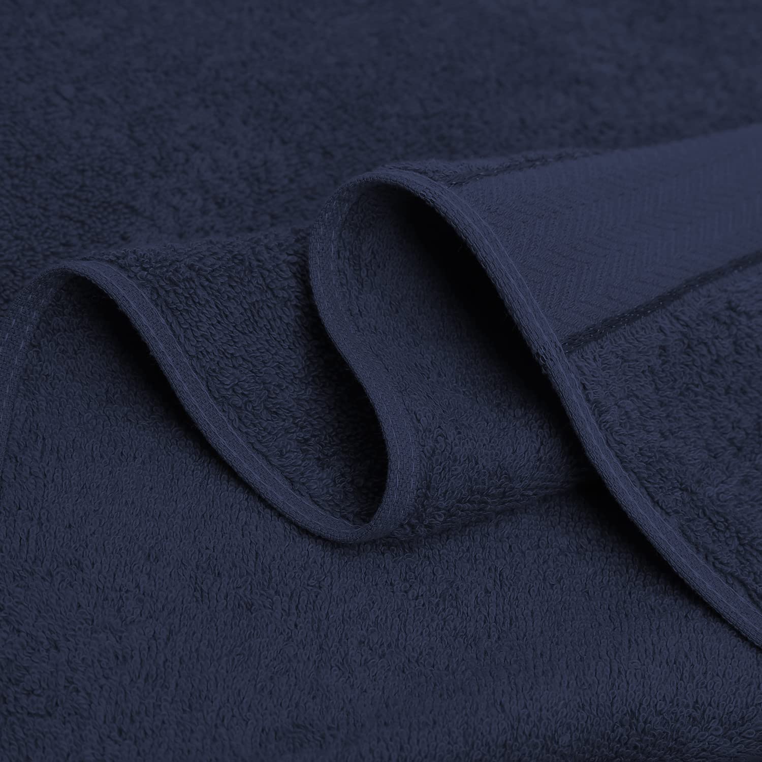 Cloth Fusion 100% Cotton Bath Towels 500 Gsm Large Size Set Of 2, Ultra Soft Bath Towel For Women & Men (Teal & Navy)