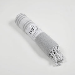 Dolce Casa 100% Cotton Turkish Fouta Towel 400 Gsm | Extra Large Full Size Cotton Bath Towel (Light Grey)