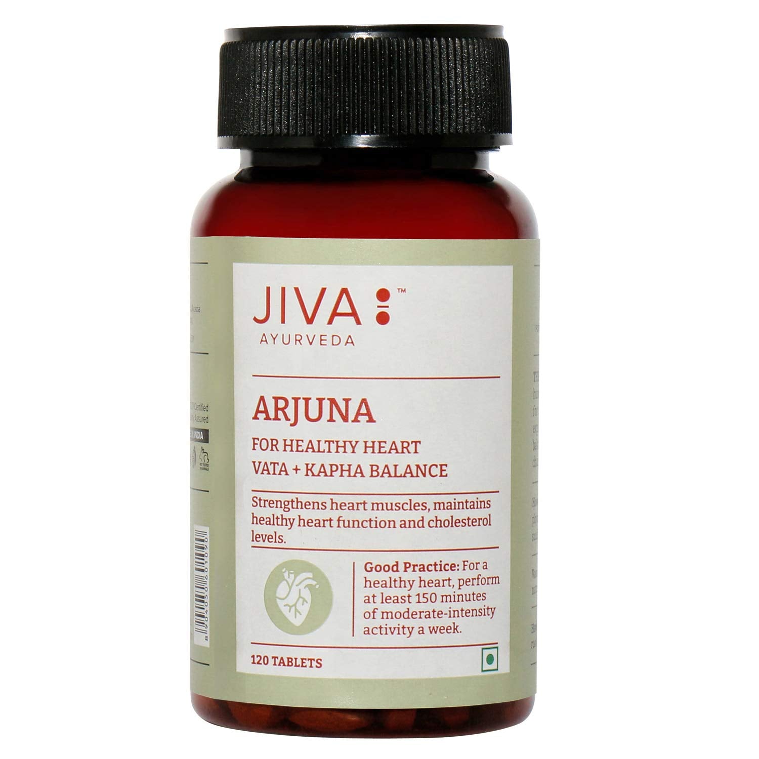 Jiva Arjuna Tablets Promotes Heart Health, Effective In Removing Blood Impurities, Provide Essential Nutrients To Nourish Heart | 120 Tablets 200gm 0.4lbs Each Pack Of 3