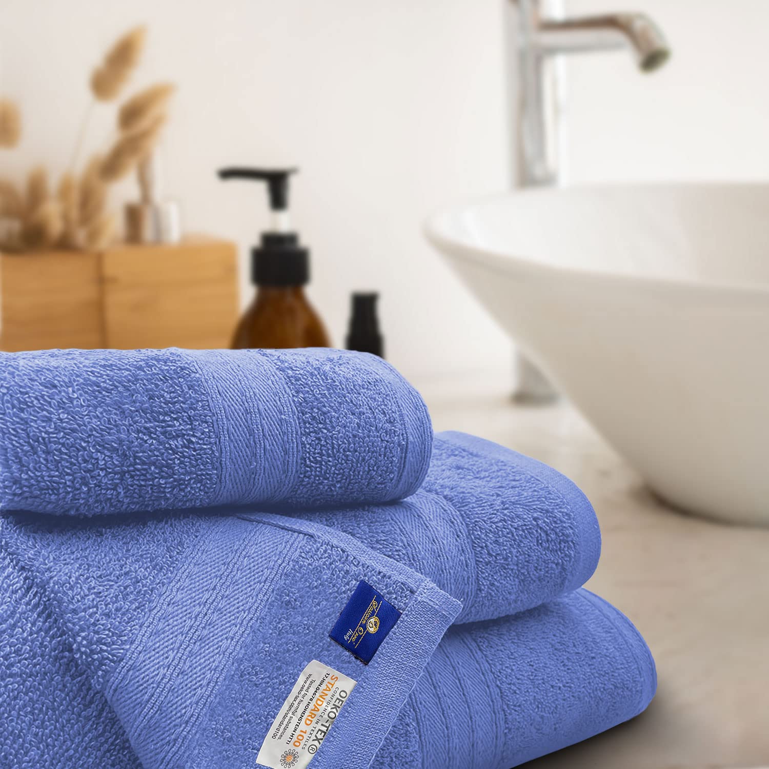 Sassoon Anatolia Bath + Hand & Face Towel 900 Gsm (Heaven) - Pack Of 3