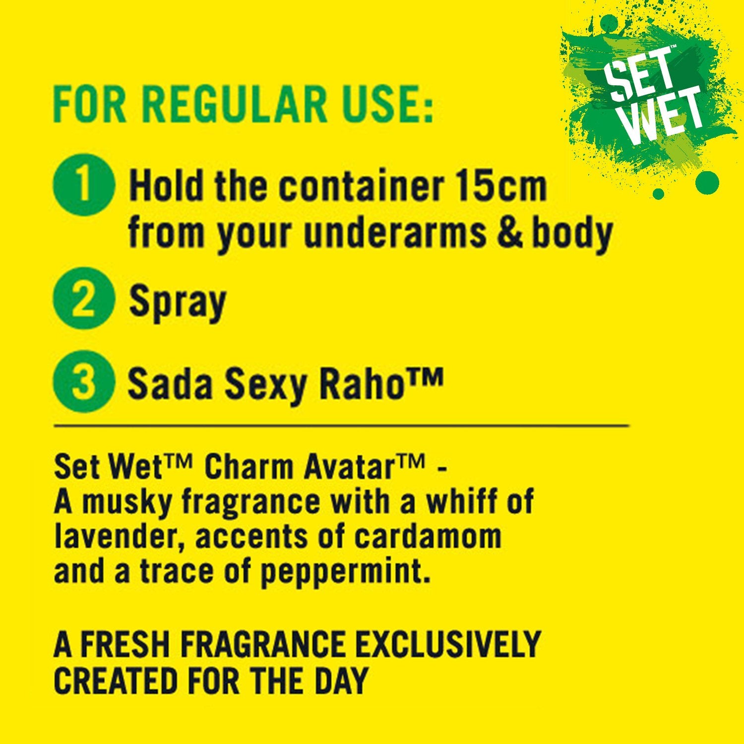 Set Wet Charm Avatar & Cool Avatar Deodorant Spray Perfume For Men 150ml Each 5 Fl.oz.