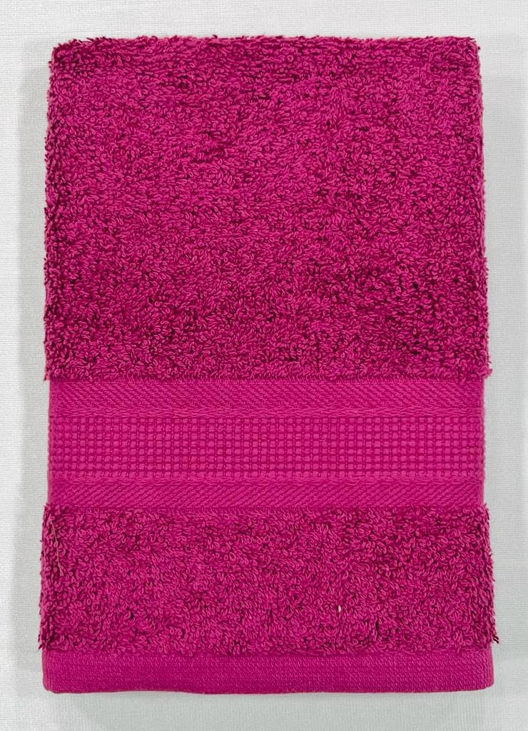 Bombay Dyeing Plain Santino 500 Gsm Cotton Hand Towel Set - Mahroon (2 Piece)