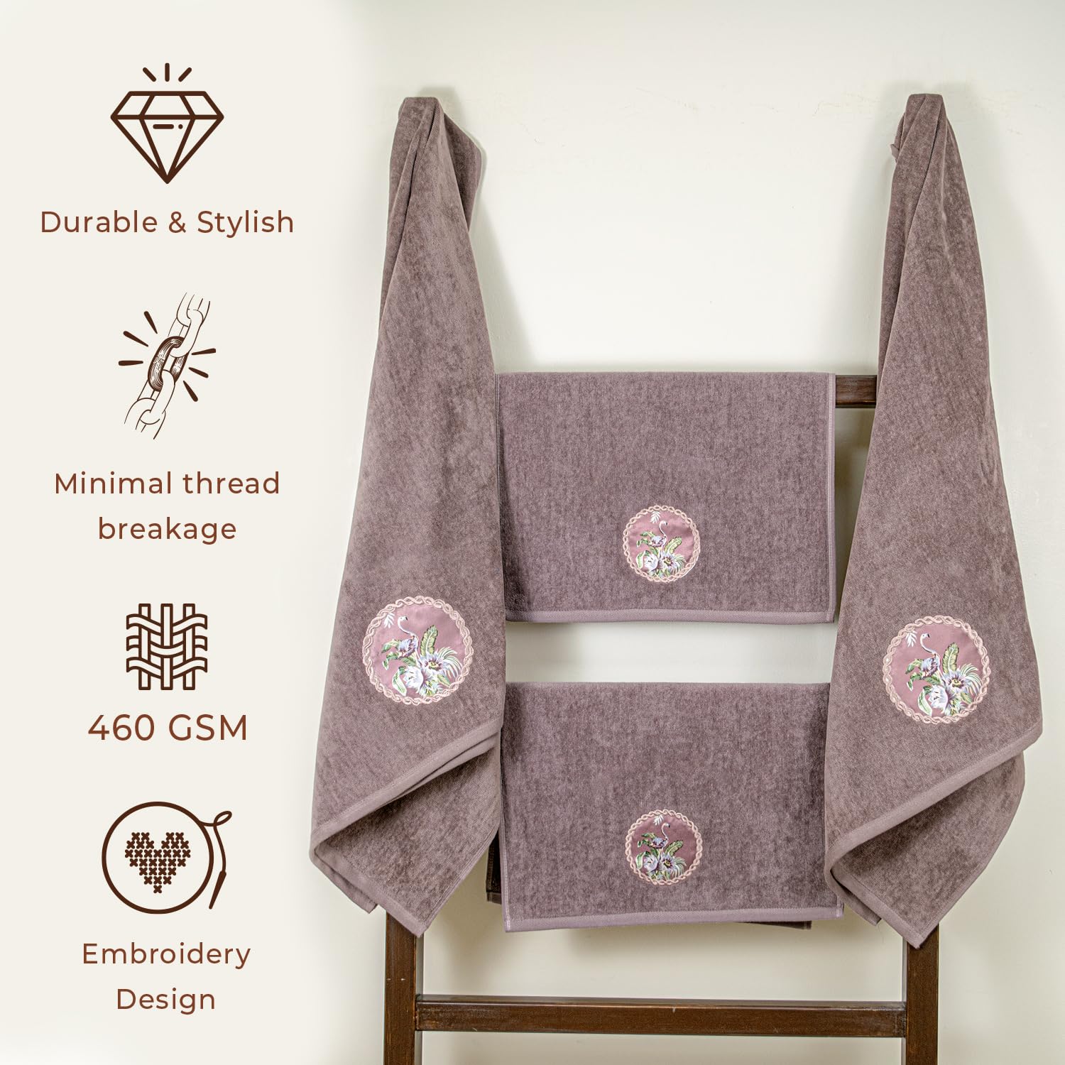 Akiko Home Prima Dream 100% Cotton 2 Bath & 2 Hand Towel 1400 Gsm | Soft, Absorbent & Durable, Cotton Bath & Hand Towel | Pack Of 4 (Bluegrn)