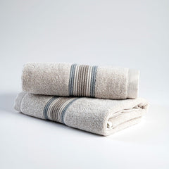 Spread Spain Water & Soil Hand Towel 500 Gsm | Luxurious Blend Of Cotton & Bamboo Fiber Hand Towel Ultra-Absorbent, Quick-Drying & Skin-Friendly (Beige) - Pack Of 2