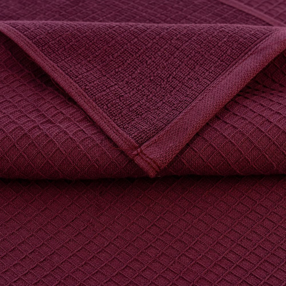 Casa Copenhagen Egyptian Cotton Exotic Hand Towel 400 Gsm (Wf Burgundy)- 2 Pcs