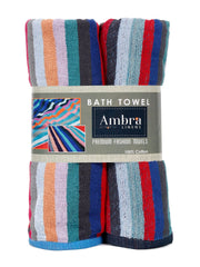 Ambra Linens Highly Absorbent Bath Towels 1 Kg | 100% Cotton, Soft & Plush All Seasons Use, Extra Large Size (Velvet)- Pack Of 2