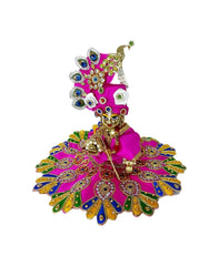 Laddu Gopal Idol With Heavy Dress, All Accessories, Brass, Gold Idol - Size No.5, Thakur Ji Murti, Occasion & Festivals, Janmashtami Specials, Bal Gopal Statue, Baby Krishna Idol