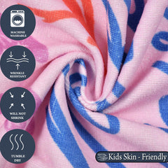 Fresh From Loom 100% Cotton Fur Hypoallergenic Bath Towel For Kids 300 Gsm | Double Stitched Edge (Pink)