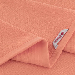 Casa Copenhagen Egyptian Cotton Waffle Large Bath Towel 500 Gsm (Malibu Peach)