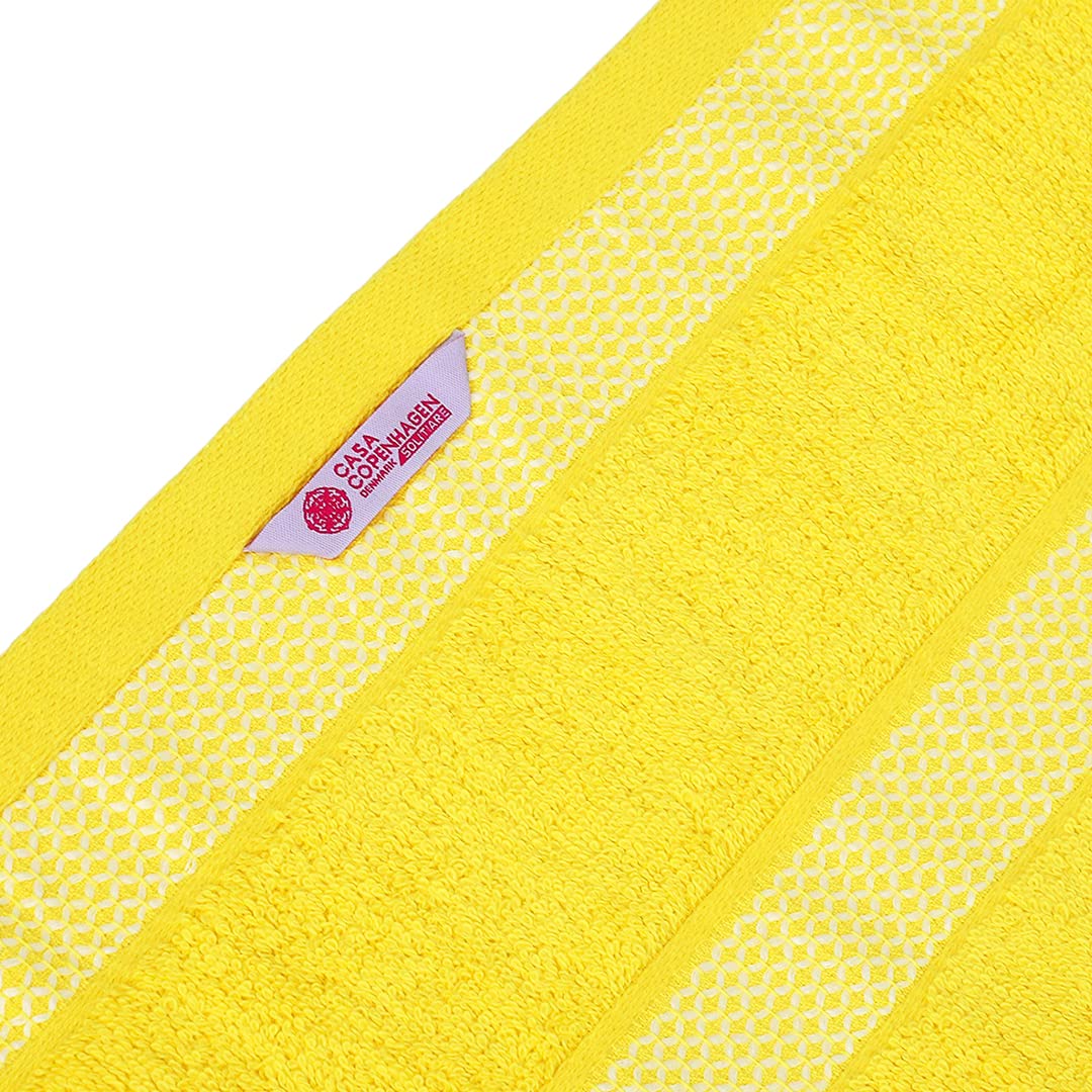 Casa Copenhagen Egyptian Cotton Exotic Hand Towel 400 Gsm (S Butter Yellow)- 2 Pcs
