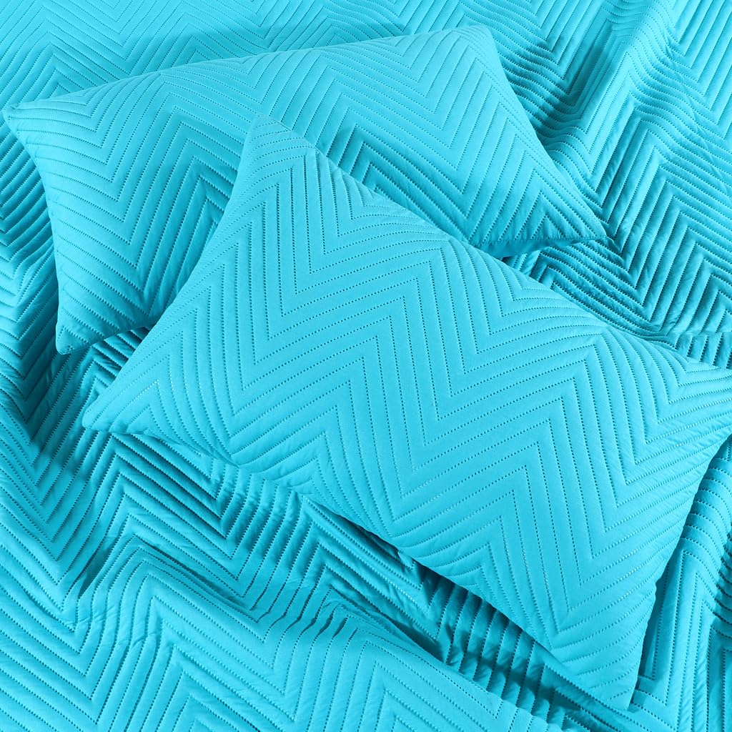 Solid Bedsheet For Double Bed With 2 Pillow Covers | Size - 90 X 100 Inches, Aqua | Light Weight, Suitable For All Seasons & Easy To Wash