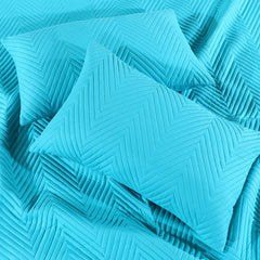 Solid Bedsheet For Double Bed With 2 Pillow Covers | Size - 90 X 100 Inches, Aqua | Light Weight, Suitable For All Seasons & Easy To Wash