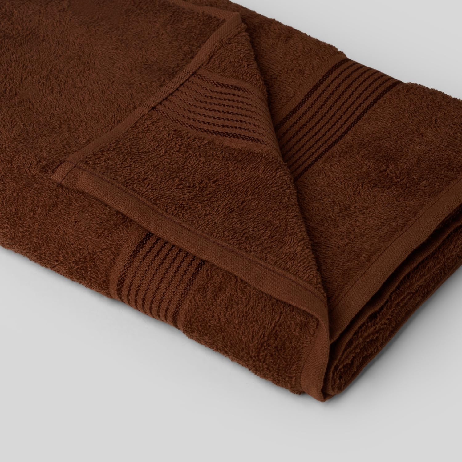 Kopa Quick Dry 100% Cotton Soft Terry Bath Towel 380 Gsm | Quick Dry 100% Cotton Super Absorbent, Lightweight (D'Ross) Bath Towel (Brown)