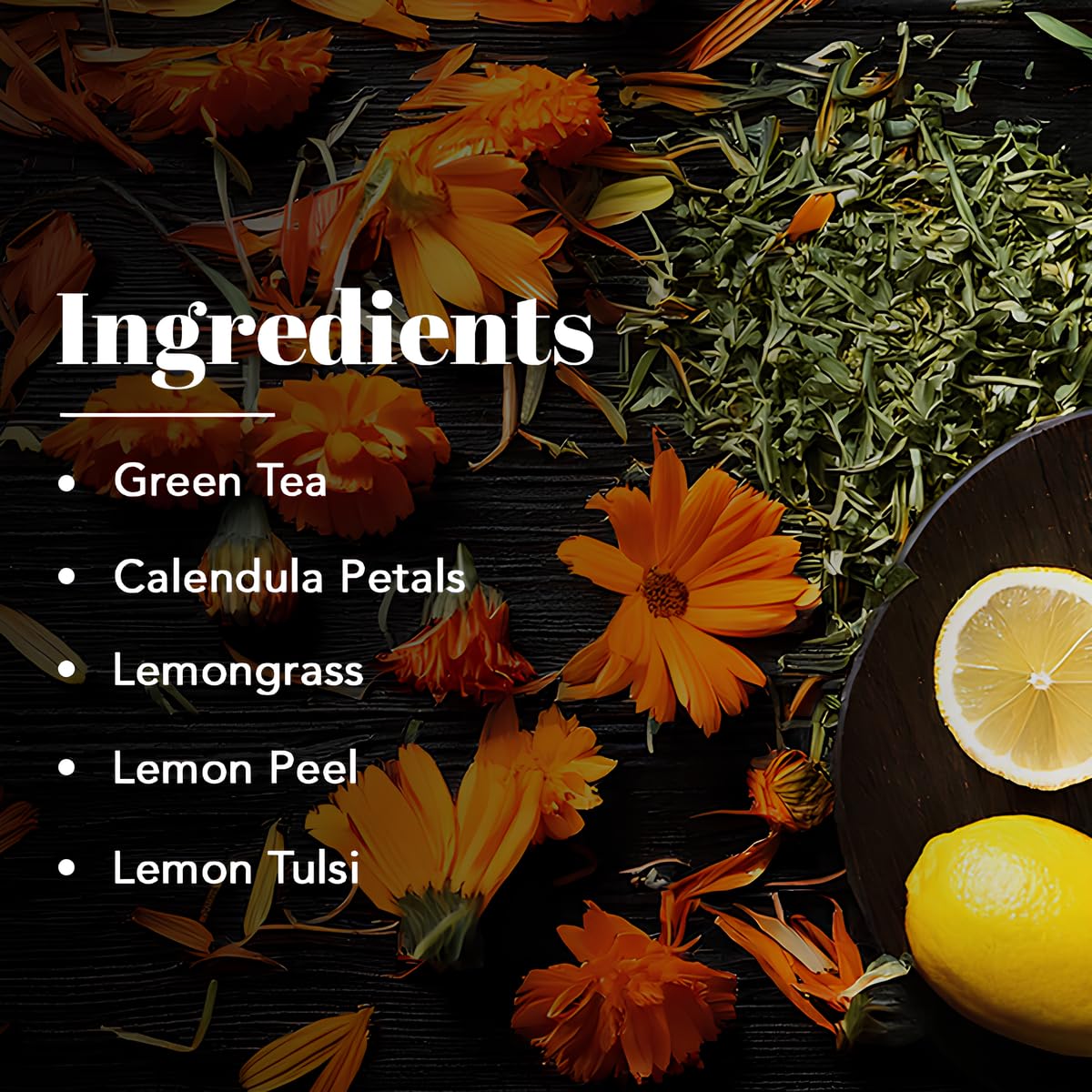 Saffron Cup Lemon Green Tea - 100gm, 3.5 Ounce | Infused With With Lemon Peel & Lemongrass - 100% Natural, Rich In Antioxidants | Low Caffeine, Airtight Zip Lock Pouch - Ideal For Detox