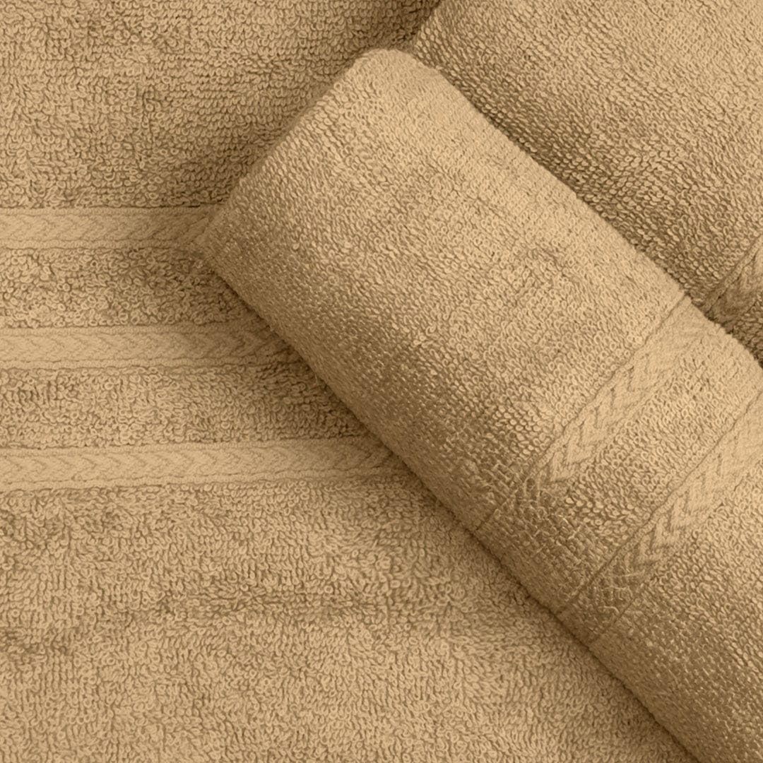 Troveo Super Soft Cotton Hand Towels 400 Gsm | Super Absorbent Multipurpose Hand Towel For Home Gym Workout Traveling Running & Kitchen (Beige) - Pack Of 2