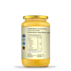 100% Natural A2 Desi Cow Ghee With Wooden Spoon By Curdley | Great Source Of Energy Healthy & Nutrients Cow Ghee Good For Skincare | (1 Litre) 33.8 Ounce | Jar Pack