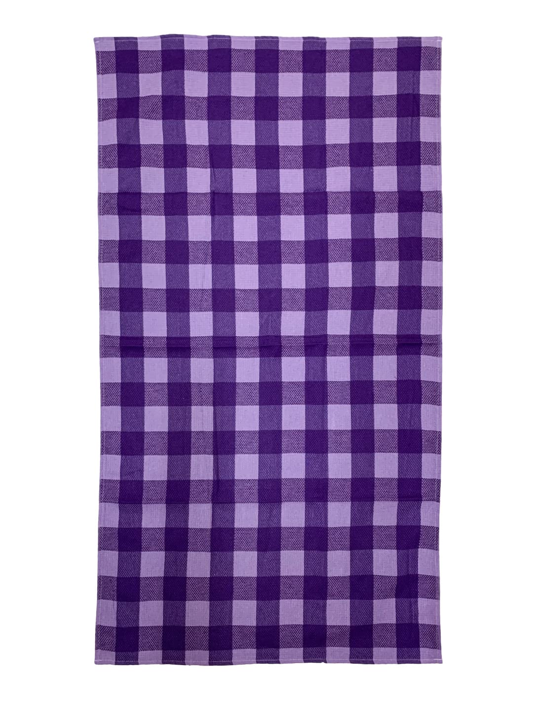 Athom Living Premium Cotton Light Weight Quick-Dry High Absorbent Cotton Bath Towel 250 Gsm, (Purple Checks)