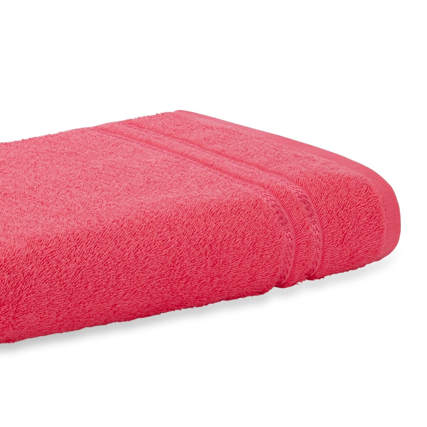 Welspun 100% Cotton Quick Dry Large Size Bath Towel 450 Gsm | High Absorbency Super Soft, Fast Drying Bath Towels (Coral)