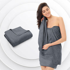 Sassoon Venir Microfiber Bath Towel 450 Gsm | Ultra Soft Material, Towel Large Size For Women (Stormdust)