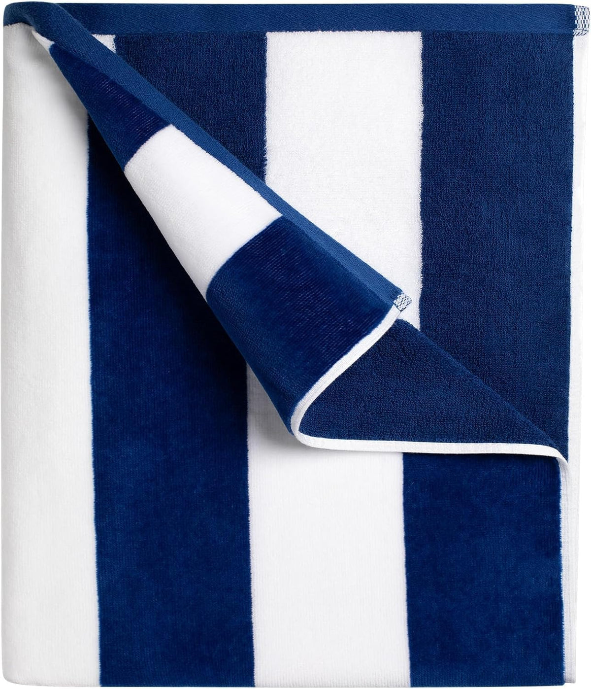 Tiqh Organic Cotton Highly Absorbent & Quick Dry Extra Large Beach Oversized Towel, Cabana Stripe Beach, Bathroom Towel 500 Gsm (Blue)