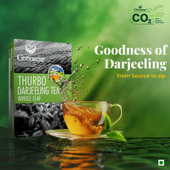Goodricke Thurbo Darjeeling Whole Leaf Tea - 100gm, 3.5 Ounce | Premium Black Long Loose Tea Leaves With Rich Taste - 100% Pure & Original Single Estate Chai Patti | Low Caffeine
