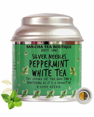 San-Cha Silver Needles Peppermint White Tea - 25gm, 0.8 Ounce | Environment Friendly, Reduces Stress - Low Caffeine, Richest In Antioxidants