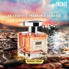 Engage Fantasia Eau De Parfum For Women 100ml 3.4 Fl.oz. , Long Lasting Perfume , Floral & Spicy Fragrance Scent , For Night Occasions , Gifts For Women , Free Tester With Pack