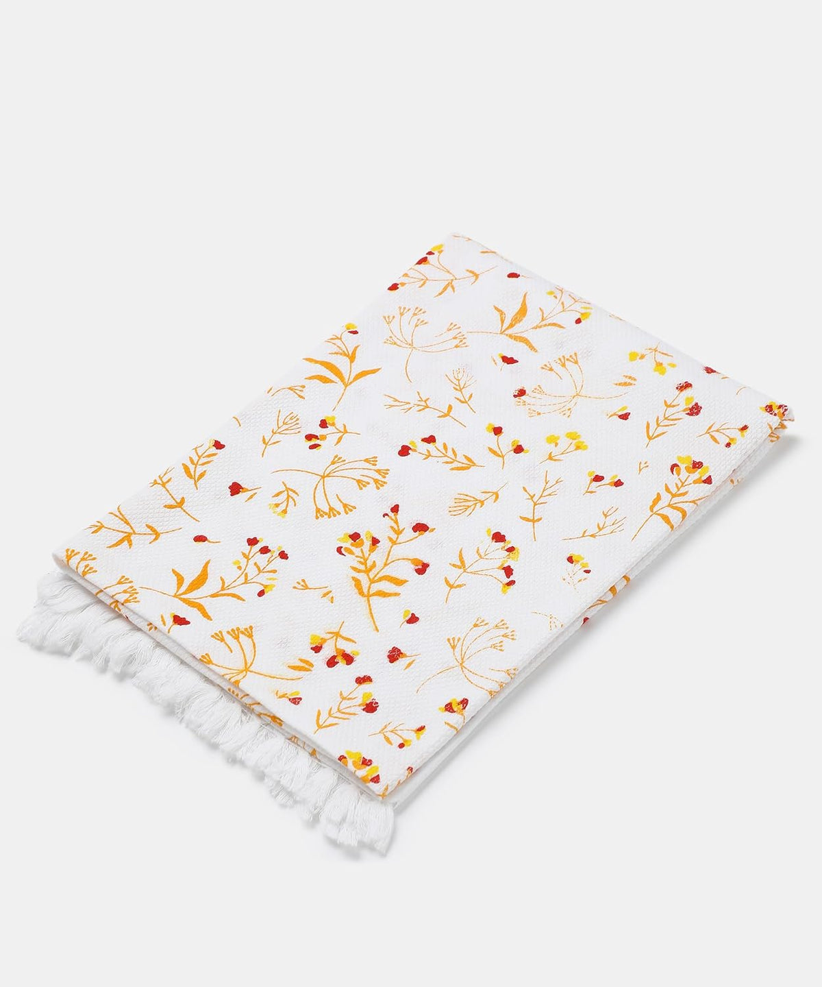 Suam Aruba Cotton Towel 400 Gsm | Quick Absorption For Beach, Pool, Travel, Spa & Yoga | Printed Cotton Towel - Standard Size | Saffron
