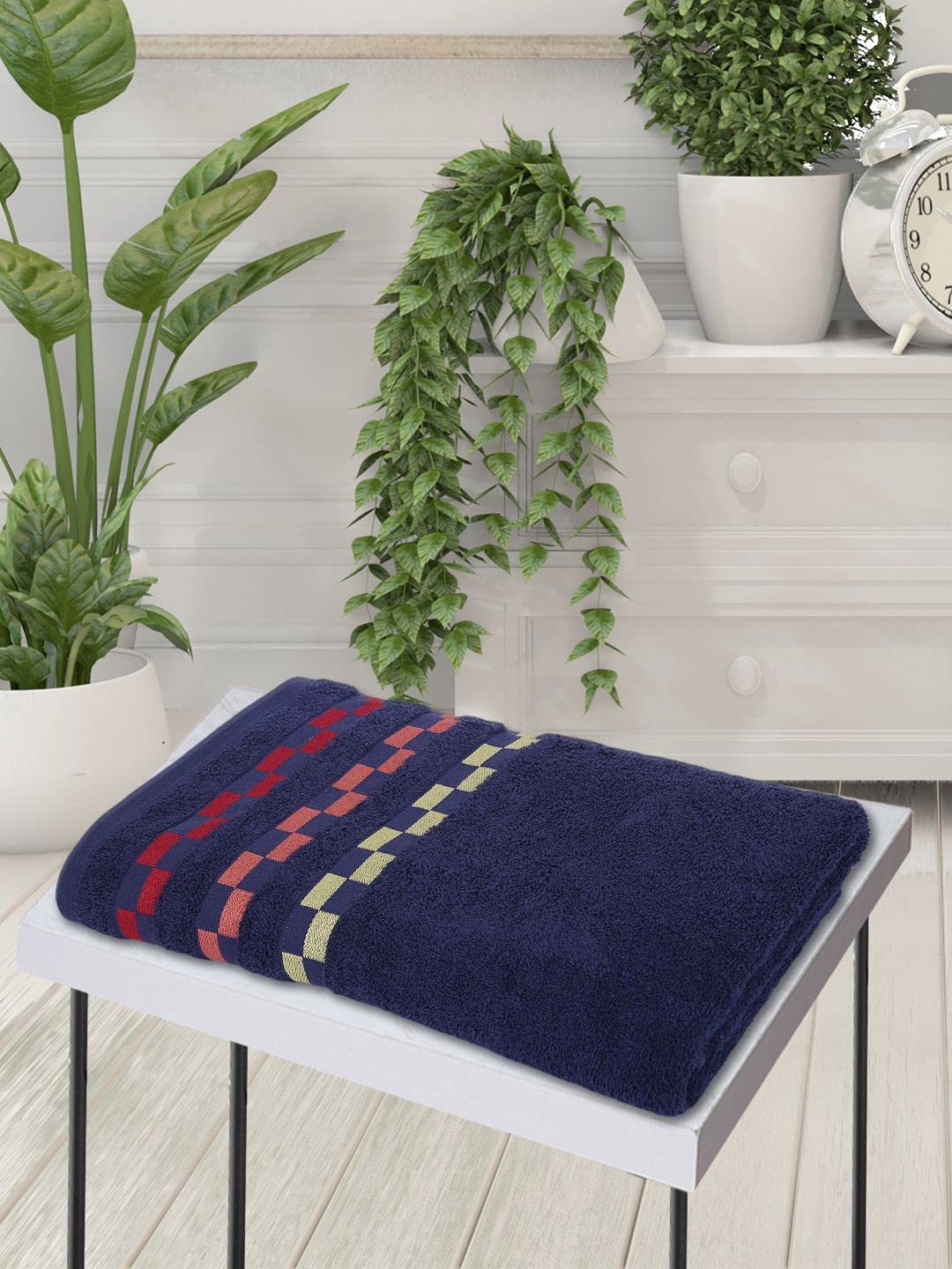 Bianca Super Soft Turkish Terry Towel 600 Gsm | 100% Mercerised Cotton Large Bath Towel Super Absorbent | Anti Bacterial, Quick Dry Technology - Navy