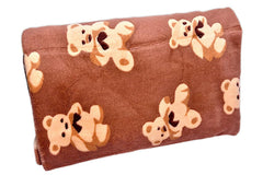 Microfiber Teddy Printed Bath Towel 400 Gsm | Absorbent Super Soft & Comfortable Quick Drying Bathing Towel (Brown)