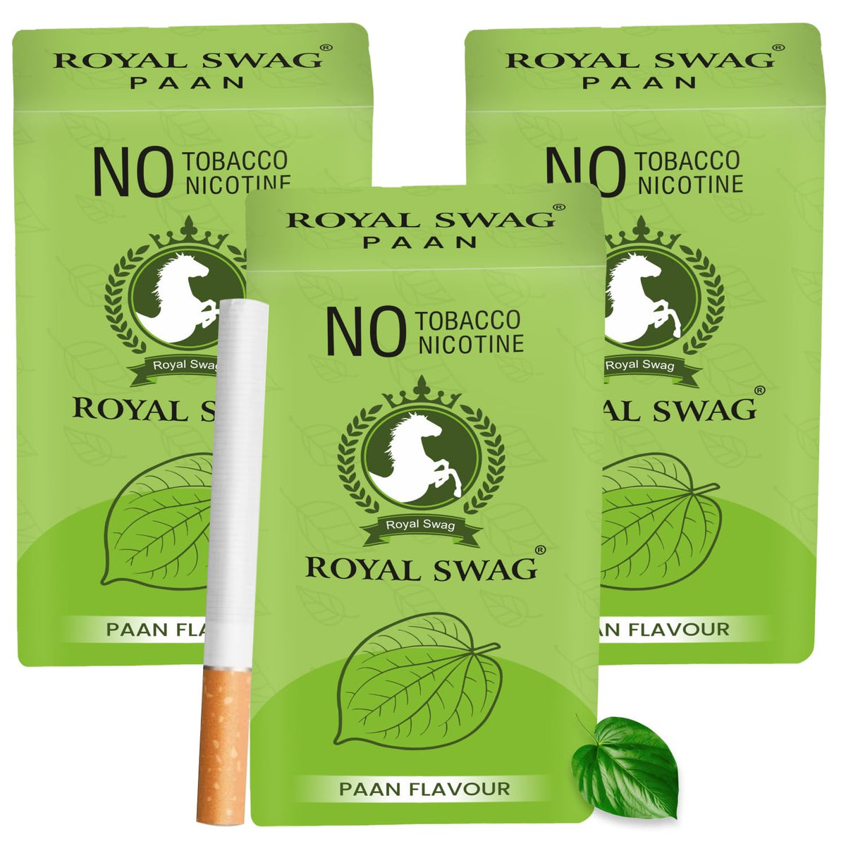 Royal Swag Ayurvedic & Herbal Cigarettes 100% Tobacco-Free And Nicotine-Free Paan Flavour 30 Sticks | Made With 100% Natural Ingredients - Made In India