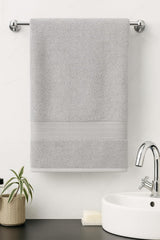 Bombay Dyeing Towel 100% Cotton Tulip Bath Turkish Towel 500 Gsm | Super Soft & Ultra Absorbent | Hand Washable & Machine Washable (Ash Grey)