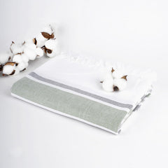 Thirsty Towel Cotton Bath Towel 200 Gsm | Super Soft & High Absorbency Towels, Quick Dry Towels For Bath Large Size For Men, Women & Kids, Multistripe (Forest Green)