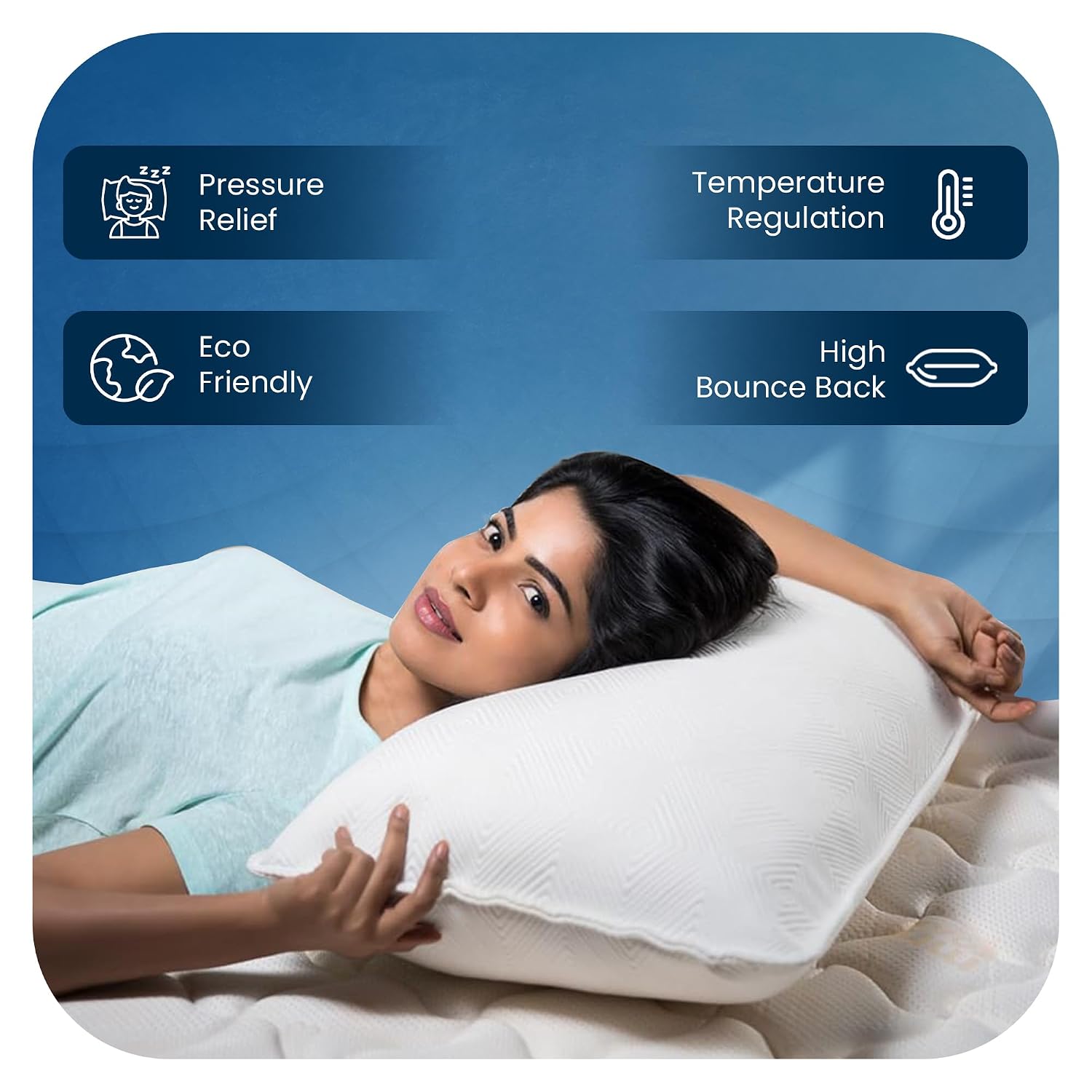 100% Natural Latex, Firm & Thick Pillows For Sleeping - 25.6 X 17.1 X 6.3 Inch | Suitable For Side & Back Sleepers | Floor Pillow, Cooling, Hypoallergenic, Breathable, Comfortable Pillows
