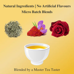 San-Cha Silver Needles Saffron White Tea - 25gm, 0.8 Ounce, 25 Silky Tea Bags | Promotes Healthy & Glowing Skin - Low Caffeine, Richest In Antioxidants