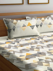 Printed King Size Double Bed Bedsheet With 2 Pillow Cover | 72 X 78 Inches, Multicolor | All Around Elastic Fitted Bedsheet | Softness & Comfortable Rest In Any Season