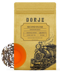 Dorje Teas Muscatel Darjeeling Tea Second Flush Black Tea - 100gm, 3.5 Ounce, 40 Cups | Golden Orange Pekoe Flavor - Darjeeling Long Leaf Tea | Caffeine Free 100% Whole Leaf Tea