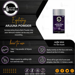 Nature Herbs 100% Natural Arjuna Bark Powder For Heart Health With Medicinal Properties Like Antioxidant, Anti - Inflammatory | 200gm 0.4lbs Each Pack Of 4