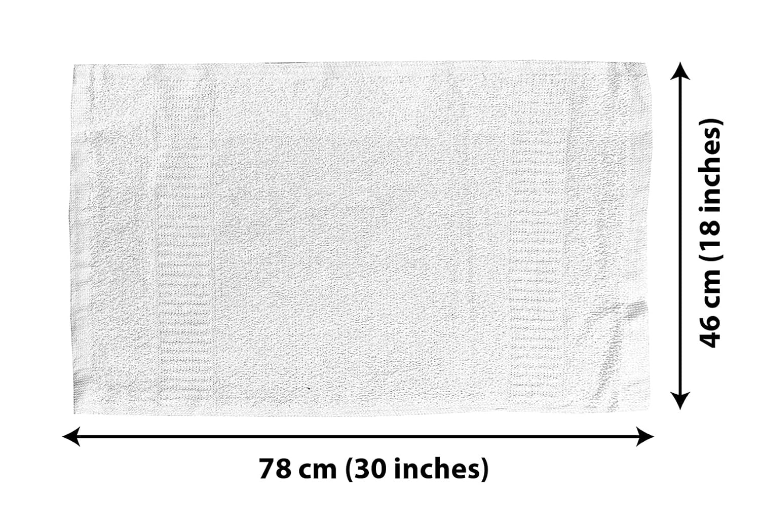 Kuber Industries Medium Size Face Towels 400 Gsm | For Men & Women Easily Washable Pocket Towels & Workout Gym - White (Pack Of 2)