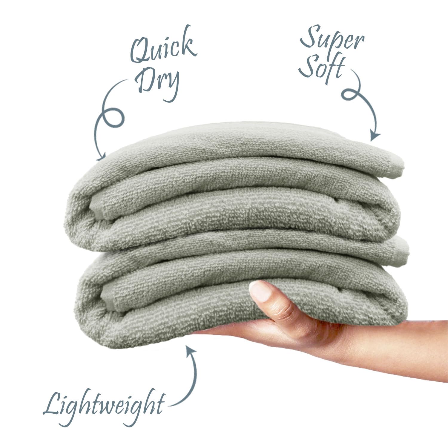 Luxe Home Cotton Bath Towel 450 Gsm | Quick Dry Large Size Bathroom Towels For Men & Women, Home, Kitchen, Gym, Spa (Grey)